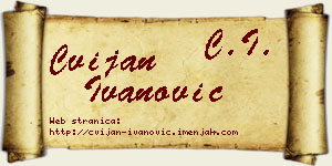 Cvijan Ivanović vizit kartica